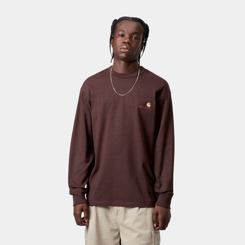 Carhartt WIP American Script Longsleeve T-Shirt Palisander