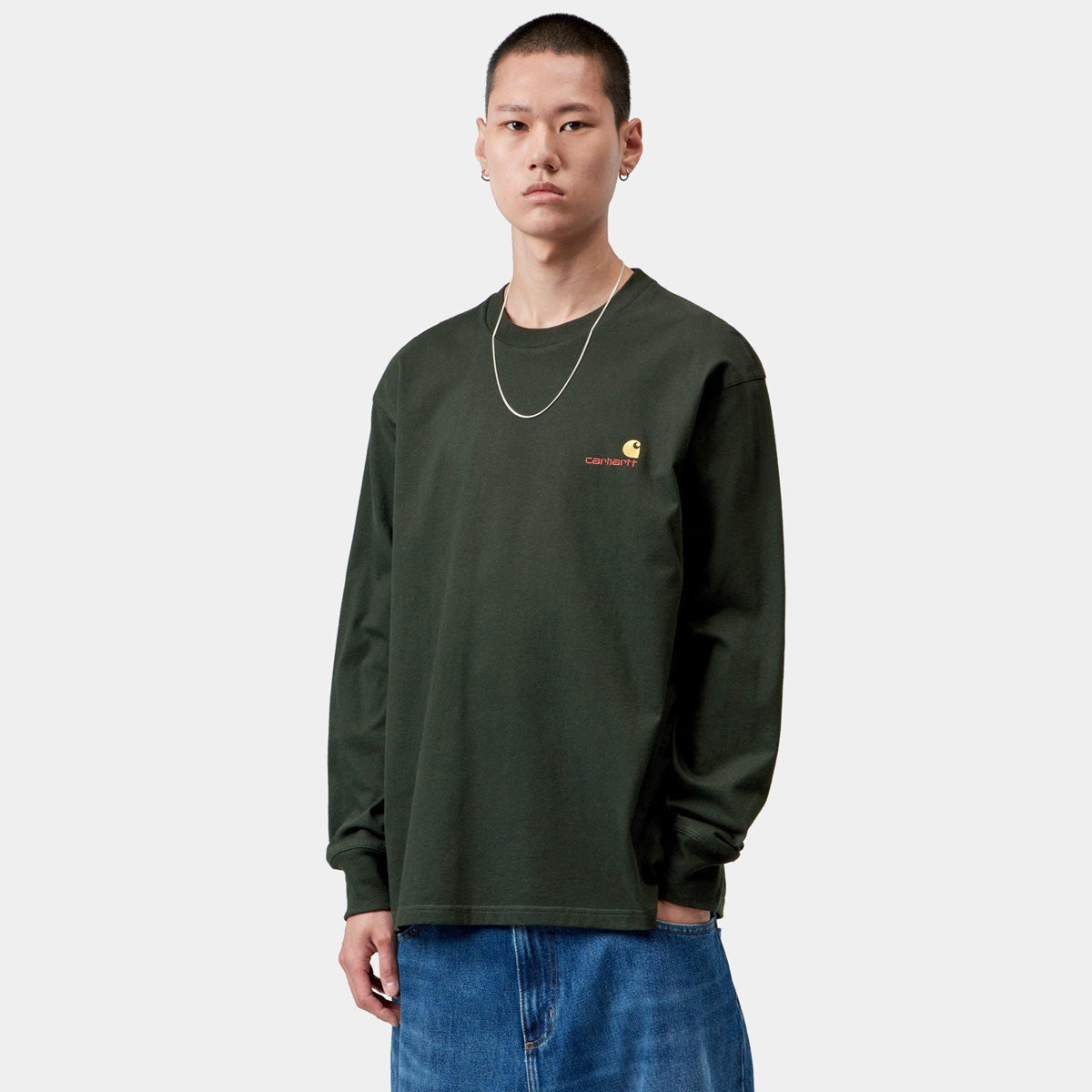 Carhartt WIP American Script Longsleeve T-Shirt Raven