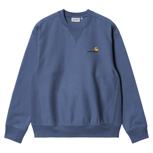 Carhartt WIP American Script Sweater Blue Iris