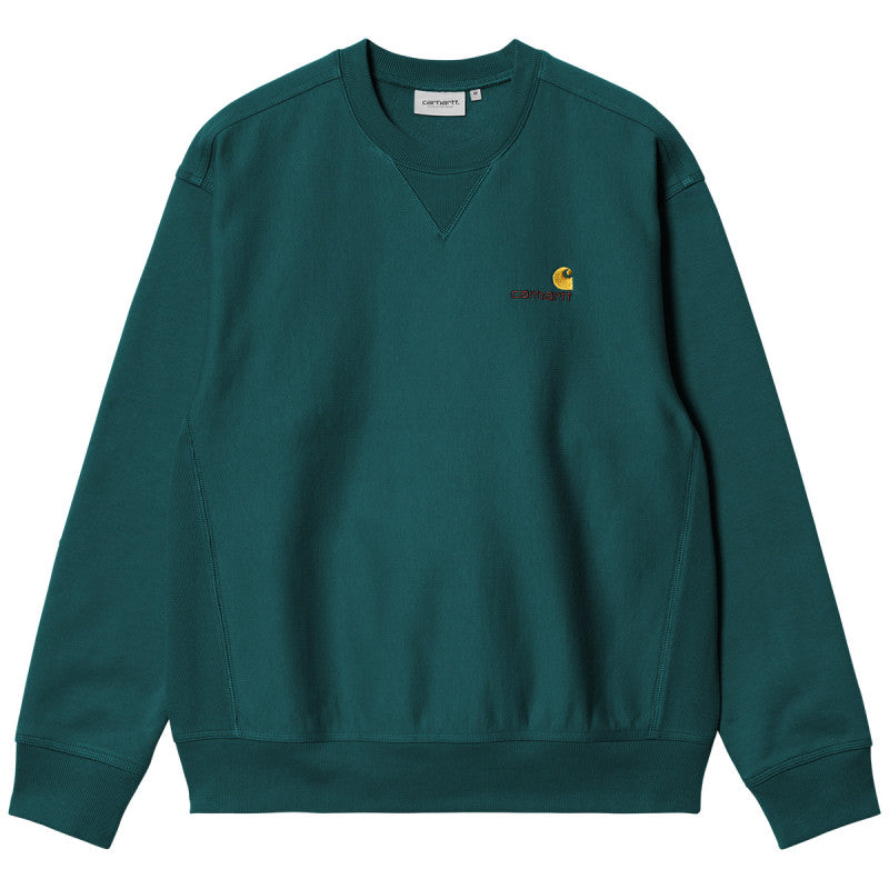 Carhartt WIP American Script Sweater Malachite