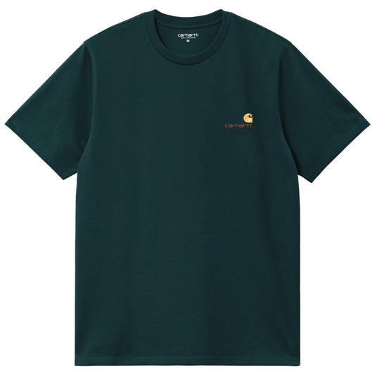 Carhartt WIP American Script T-Shirt Deep Lagoon