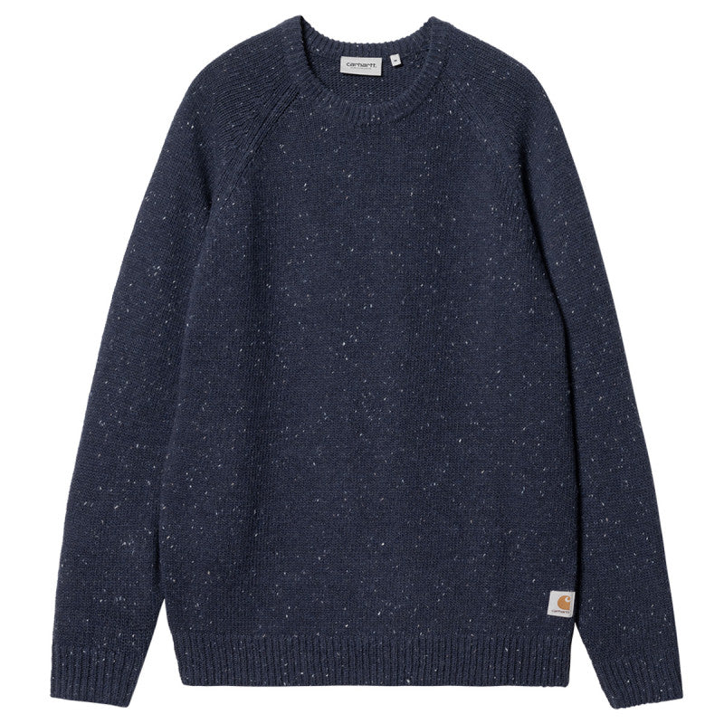 Carhartt WIP Anglistic Sweater Speckled Air Force Blue