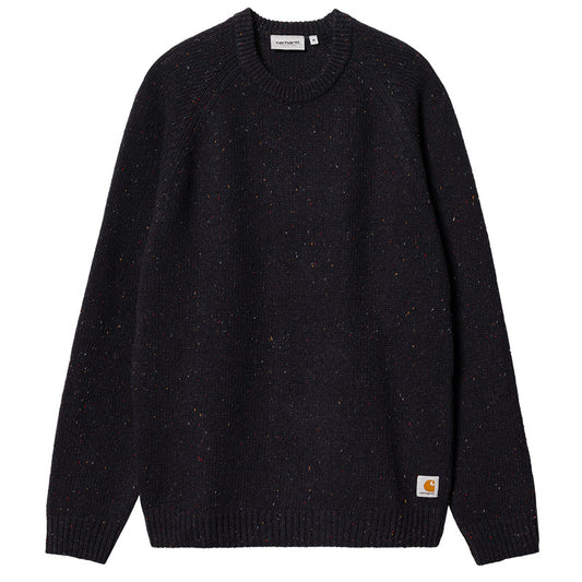 Carhartt WIP Anglistic Sweater Speckled Dark Navy