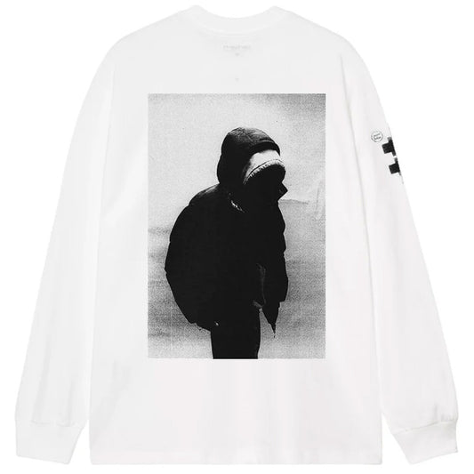 Carhartt WIP Archive Script Longsleeve T-Shirt White