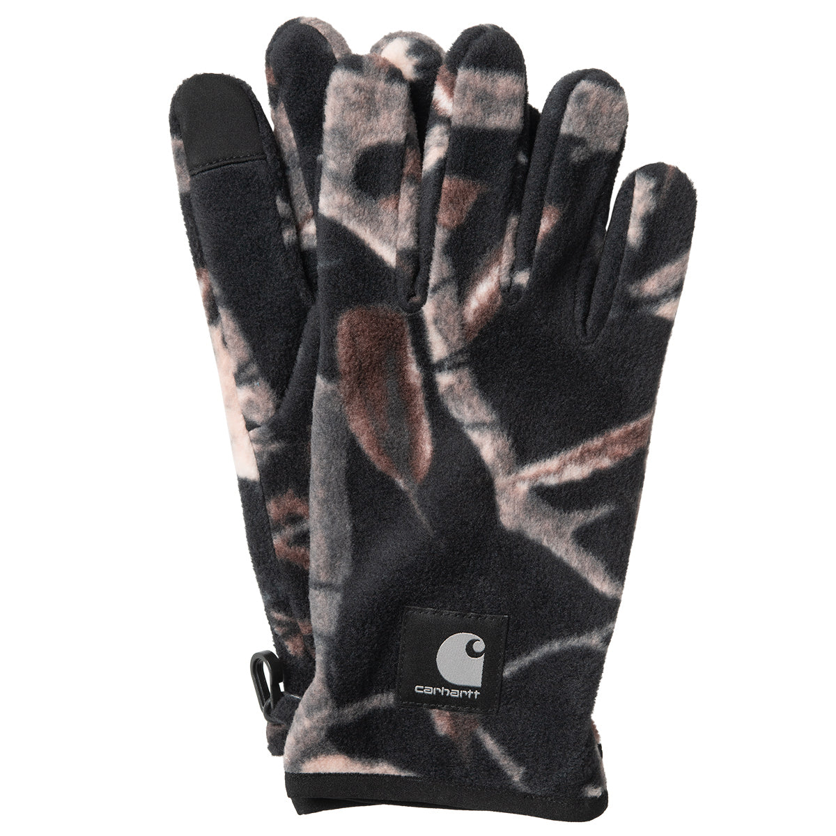 Carhartt WIP Blevin Gloves Camo Feather Tree Black