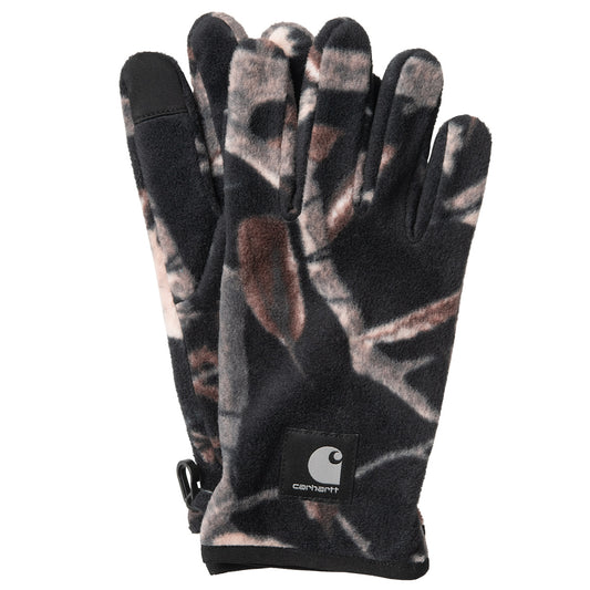 Carhartt WIP Blevin Gloves Camo Feather Tree Black