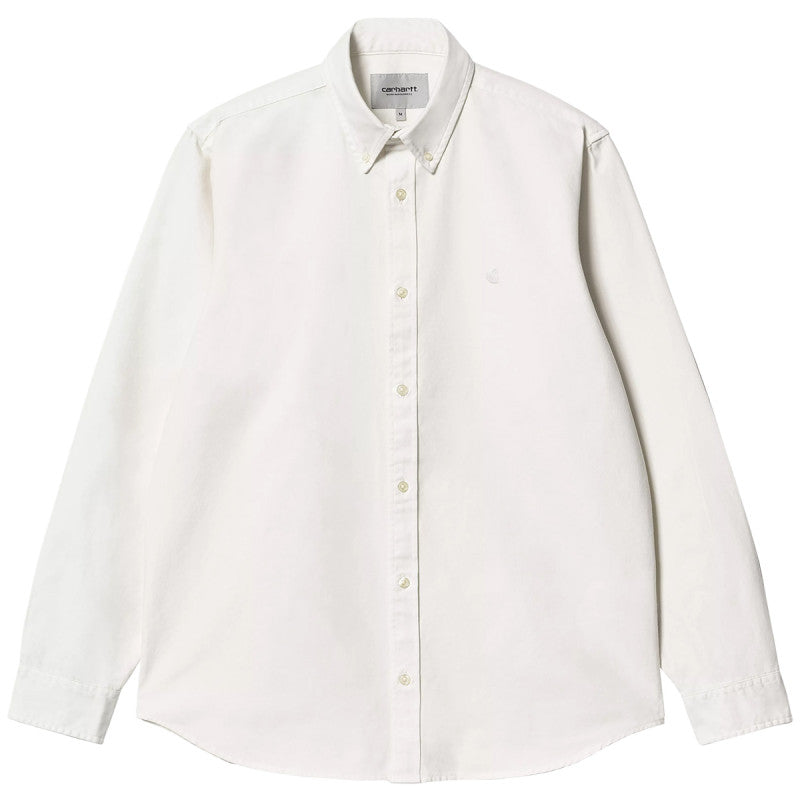 Carhartt WIP Bolton Longsleeve Shirt White Garment Dyed