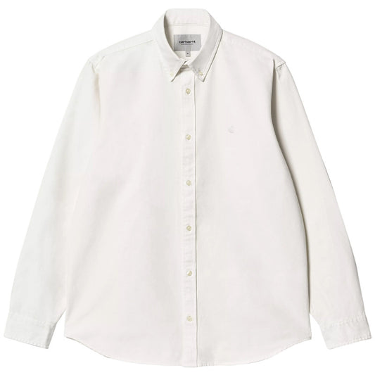 Carhartt WIP Bolton Longsleeve Shirt White Garment Dyed