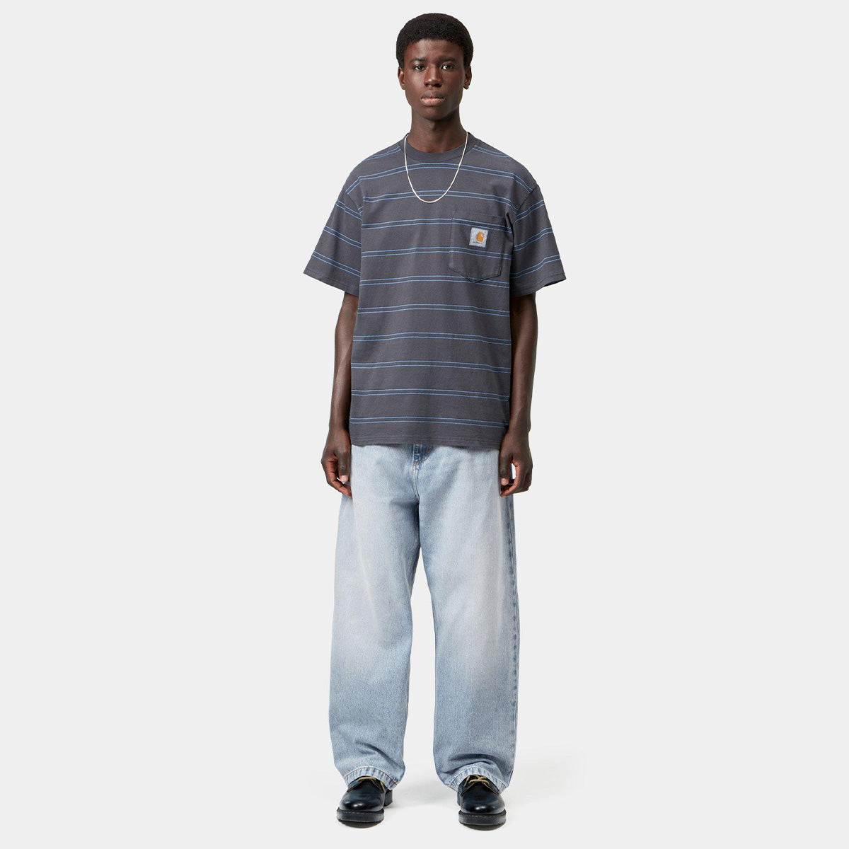 Carhartt WIP Brandon Pant Blue Heavy Worn Bleached