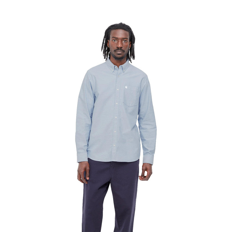 Carhartt WIP C-Logo Longsleeve Shirt Bleach/White