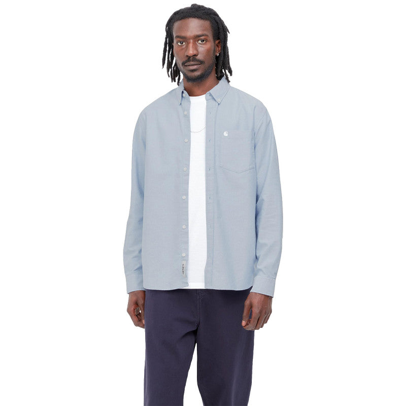 Carhartt WIP C-Logo Longsleeve Shirt Bleach/White