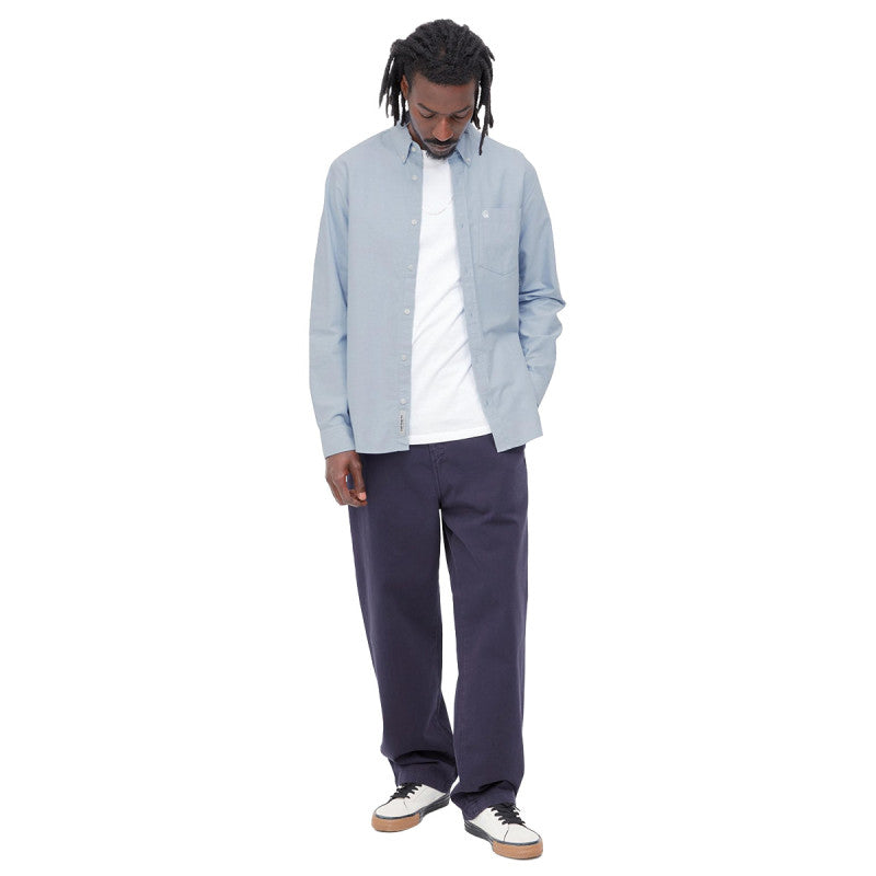 Carhartt WIP C-Logo Longsleeve Shirt Bleach/White