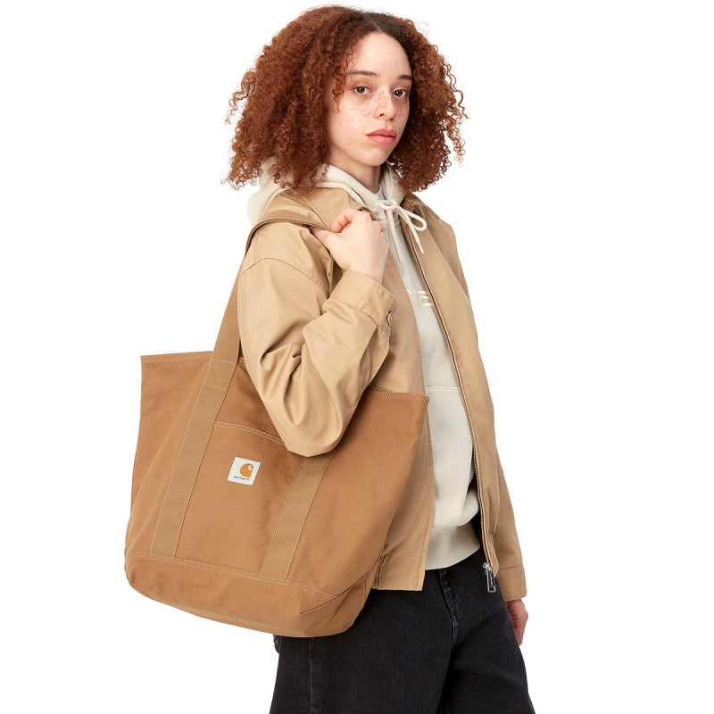 Carhartt WIP Canvas Tote Bag Hamilton Brown Rinsed