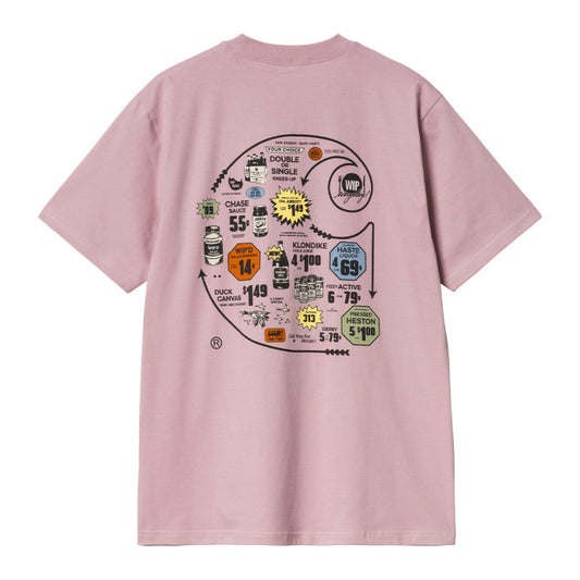 Carhartt WIP Catalogue C Logo T-Shirt Hortensia