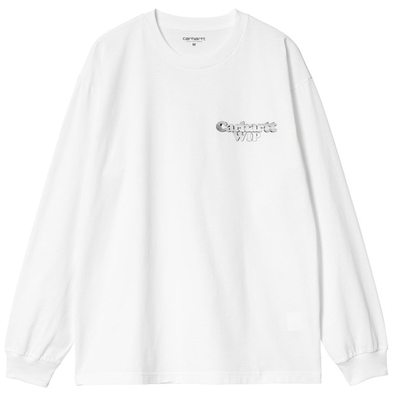 Carhartt WIP Chain Link Longsleeve T-Shirt White/Silver