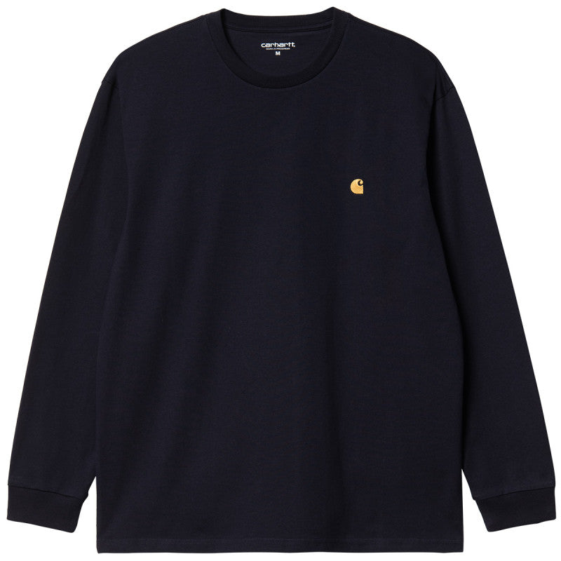 Carhartt WIP Chase Longsleeve T-Shirt Dark Navy/Gold