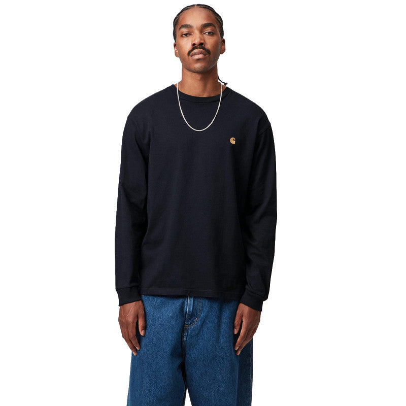 Carhartt WIP Chase Longsleeve T-Shirt Dark Navy/Gold