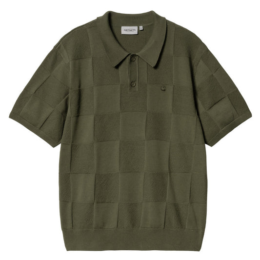 Carhartt WIP Checker Polo Dollar Green