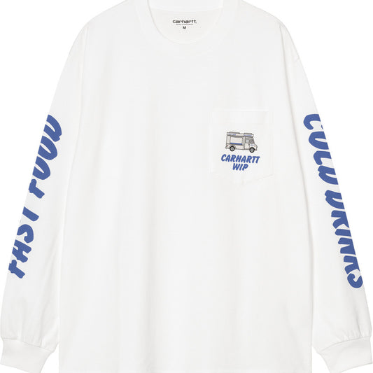 Carhartt WIP Cold Drinks Longsleeve T-Shirt White