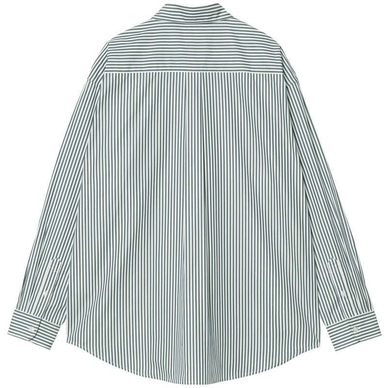 Carhartt WIP Daldry Longsleeve Shirt Daldry Stripe Office Blue/Wax