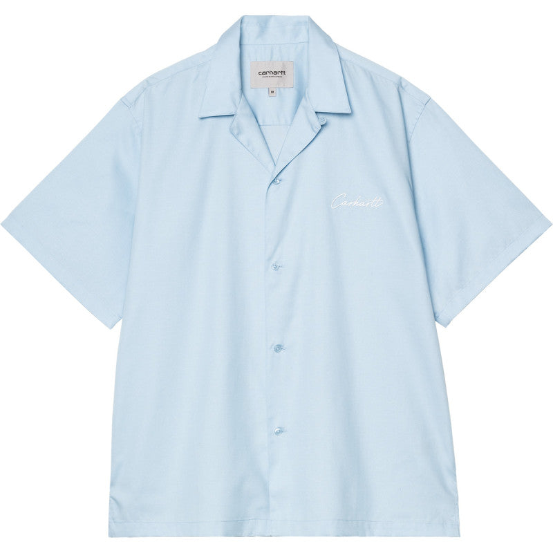 Carhartt WIP Delray Shirt Icaria/White