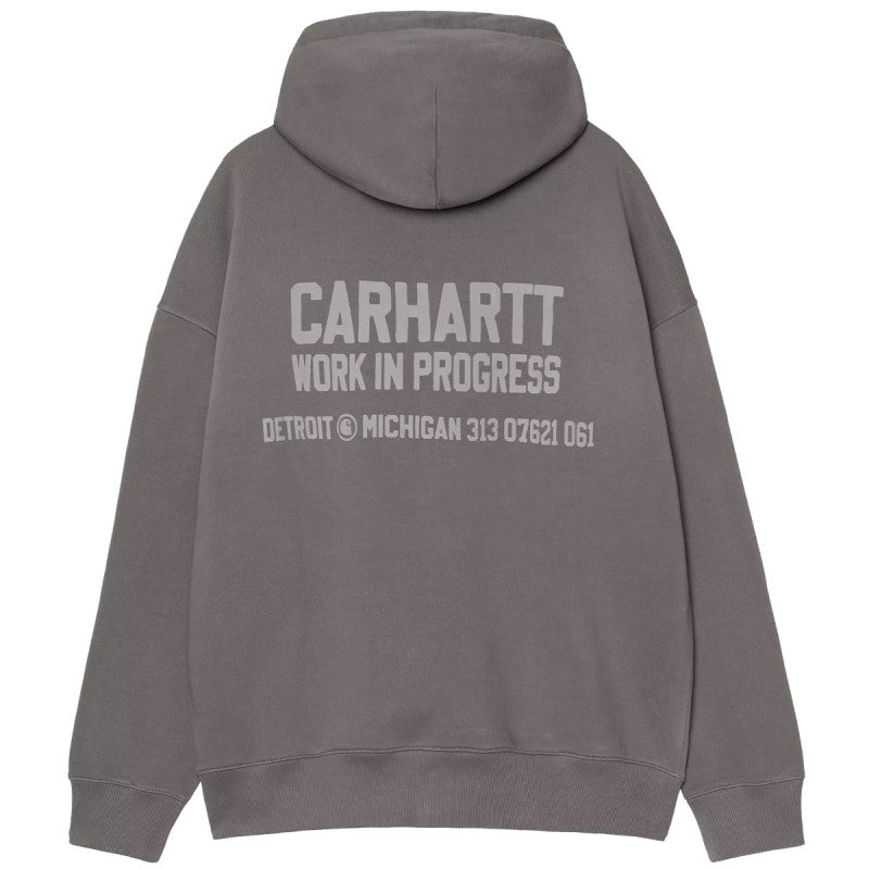 Carhartt WIP Distance Hooded Sweater Graphite Stone Dyed