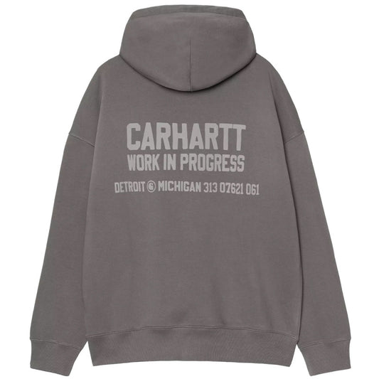 Carhartt WIP Distance Hooded Sweater Graphite Stone Dyed