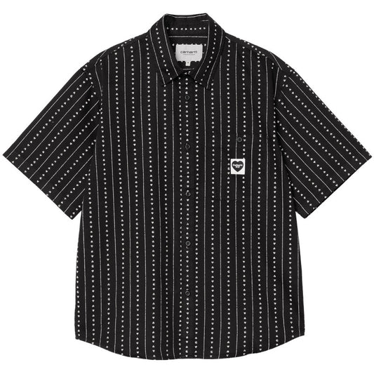 Carhartt WIP Drewe Shirt Heart C Pinstripe Black/Natural