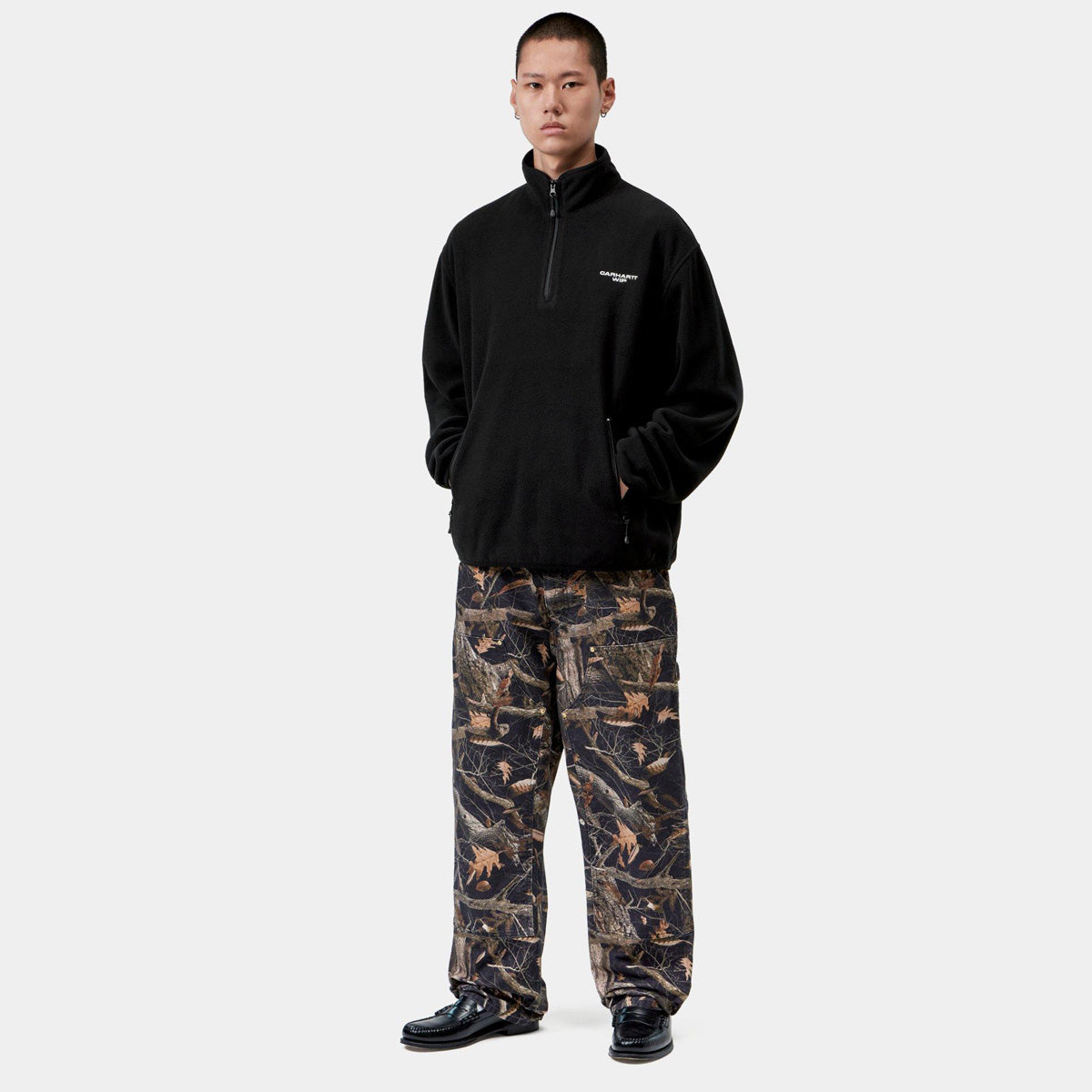 Carhartt WIP Edmore Half Zip Sweater Black/White