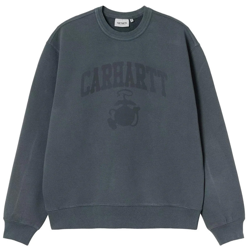Carhartt WIP Faded Pond Corps Sweater Deep Night Heavy Stone Wash