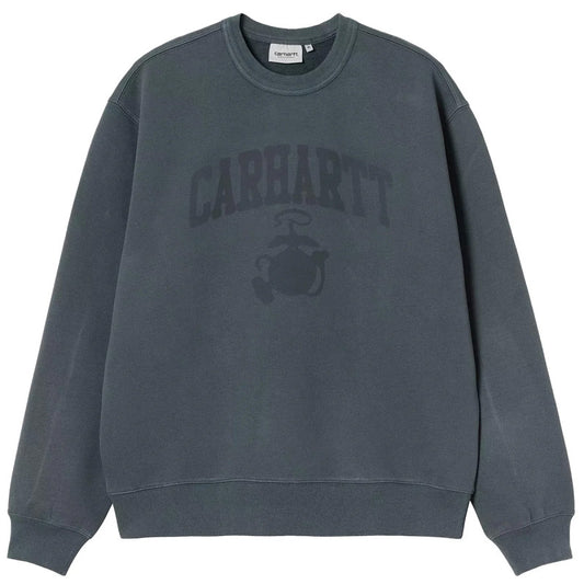 Carhartt WIP Faded Pond Corps Sweater Deep Night Heavy Stone Wash