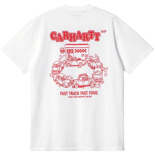 Carhartt WIP Fast Food T-Shirt White/Red