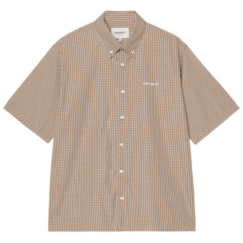Carhartt WIP Groff Shirt Groff Check Hamilton Brown