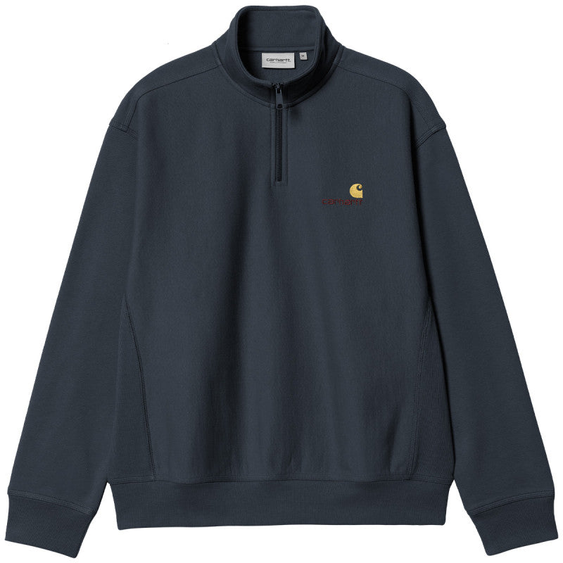 Carhartt WIP Half Zip American Script Sweater Deep Night
