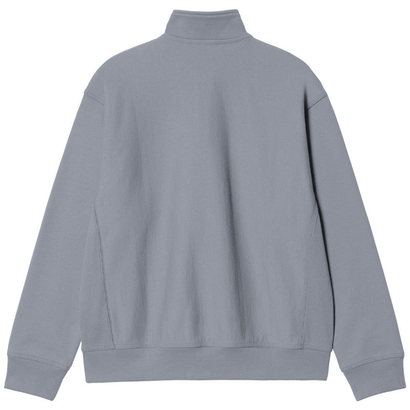 Carhartt WIP Half Zip American Script Sweater Shady Blue