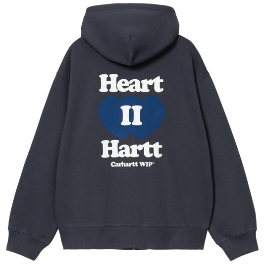Carhartt WIP Heart II Hartt Hooded Sweater Jacket Blue