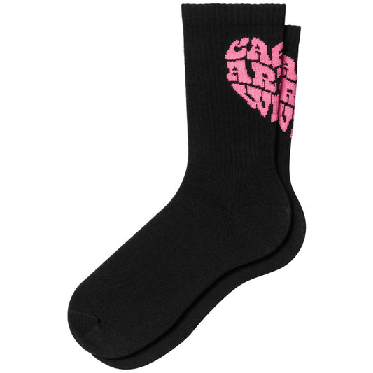 Carhartt WIP Heartbreaker Socks Black/Lumo Pink