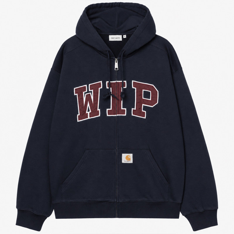 Carhartt WIP Hooded WIP Sweat Jacket Dark Navy Stone Washed