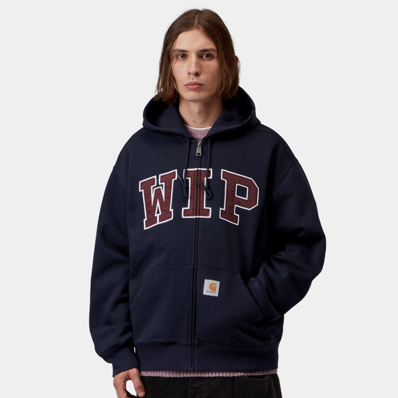 Carhartt WIP Hooded WIP Sweat Jacket Dark Navy Stone Washed