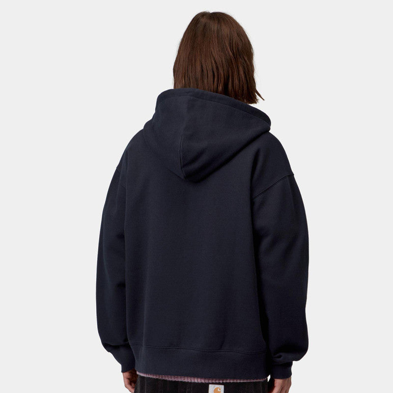 Carhartt WIP Hooded WIP Sweat Jacket Dark Navy Stone Washed