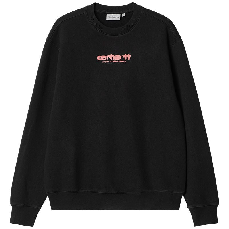 Carhartt WIP Ink Bleed Sweater Black/Pink Stone Washed
