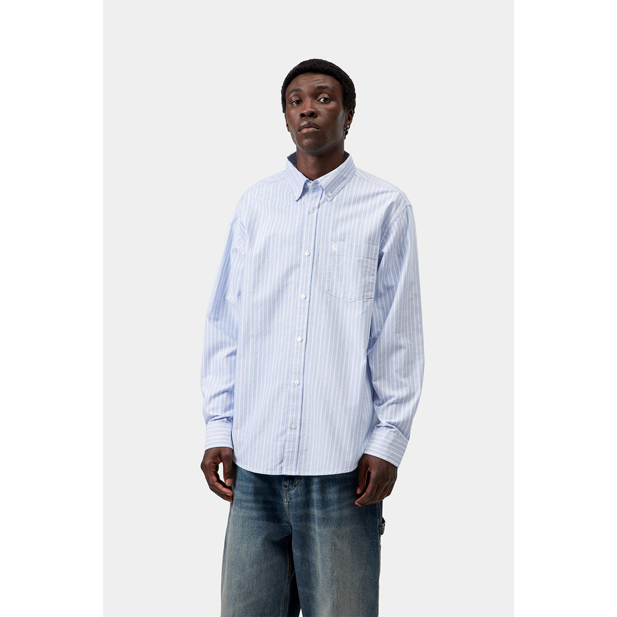 Carhartt WIP Kanan Longsleeve Shirt Kanan Stripe Bleach