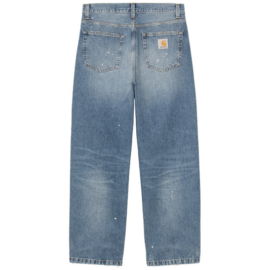Carhartt WIP Landon Pant Blue Destroy Wash Splatter