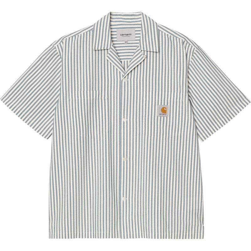 Carhartt WIP Leavel Shirt Leavel Stripe Blue River/Wax