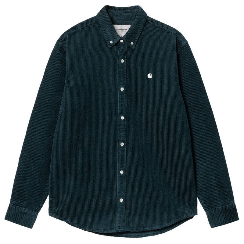 Carhartt WIP Longsleeve Madison Cord Shirt Duck Blue/Wax