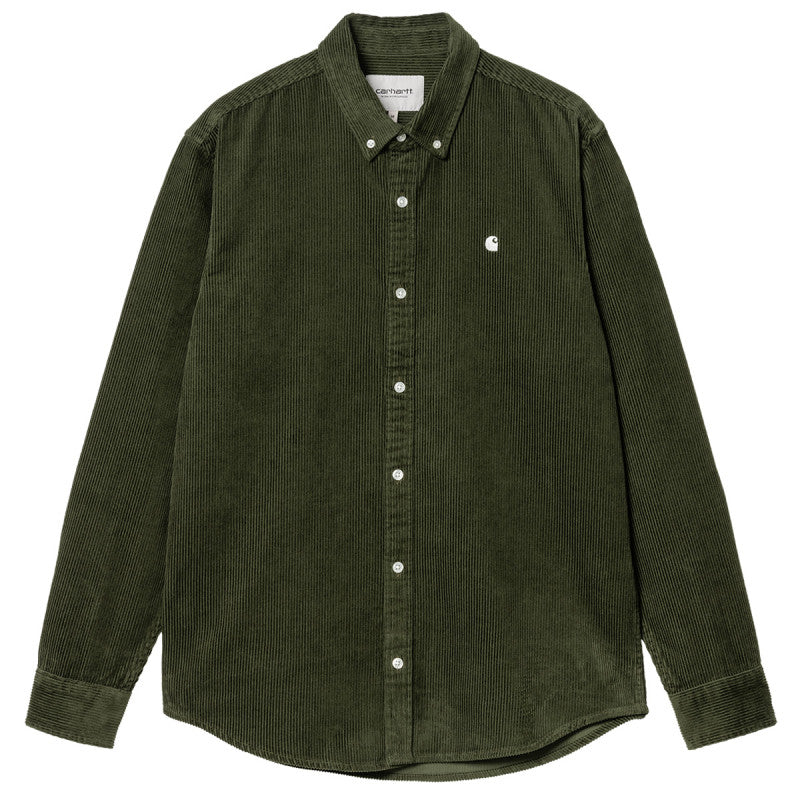 Carhartt WIP Longsleeve Madison Cord Shirt Tarragon/Wax