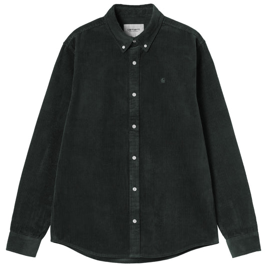 Carhartt WIP Madison Cord Longsleeve Shirt Raven