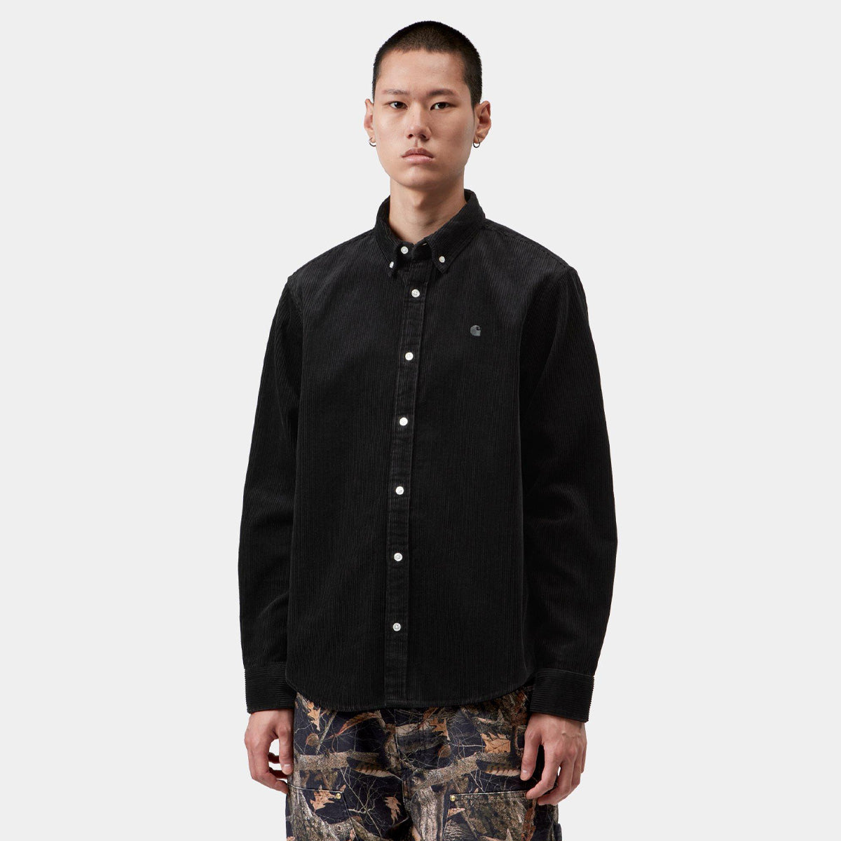 Carhartt WIP Madison Cord Longsleeve Shirt Soot