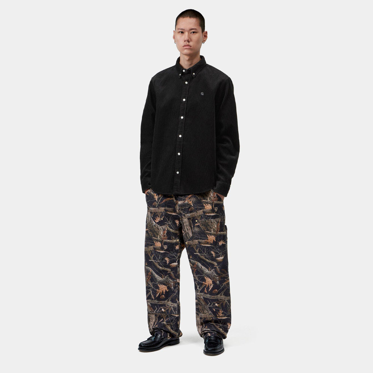 Carhartt WIP Madison Cord Longsleeve Shirt Soot