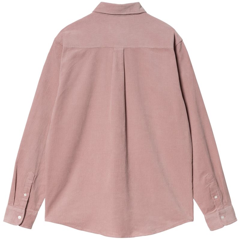 Carhartt WIP Madison Fine Cord Longsleeve Shirt Glassy Pink/Wax
